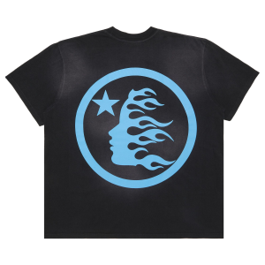 Hellstar Classic T-Shirt (Regular Print) 'Black/Blue' | Fragment Clothing Streetwear - View 2