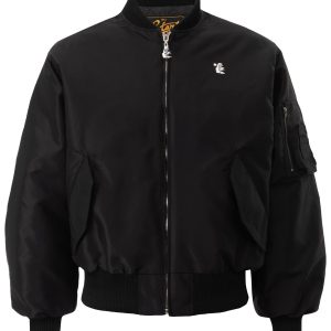 Hellstar Core Logo Bomber Jacket 'Black' (1) | Fragment Clothing Streetwear