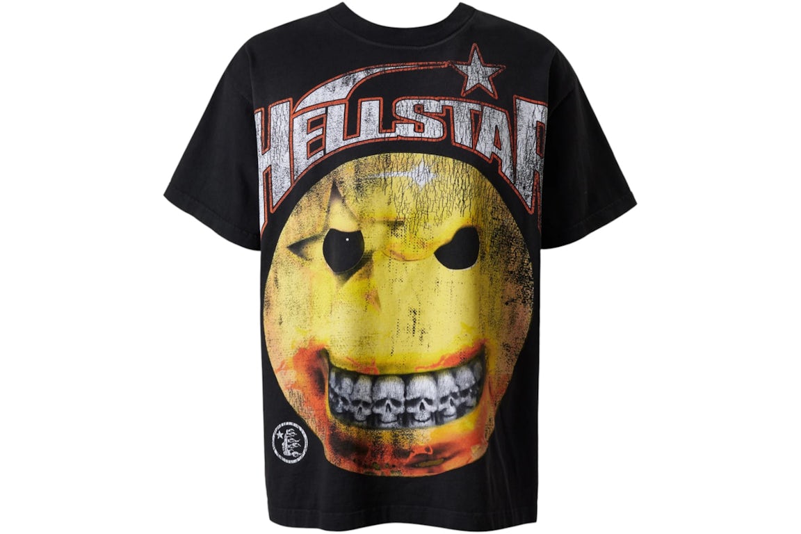 Hellstar-Evil-Smile-T-shirt-Black Hellstar Evil Smile T shirt Black | Fragment Clothing Streetwear