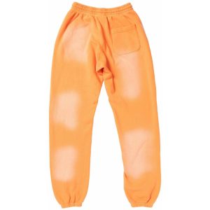 Hellstar Fire Orange Closed Elastic Bottom Sweatpants Orange Dye | Fragment Clothing Streetwear - View 2
