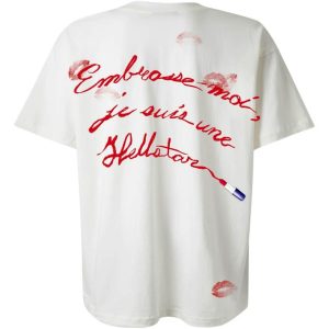 Hellstar French Kiss T-shirt White | Fragment Clothing Streetwear - View 2