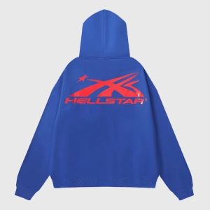 Hellstar Blue Tracksuit With Gel Logo | Fragment Clothing Streetwear - View 2
