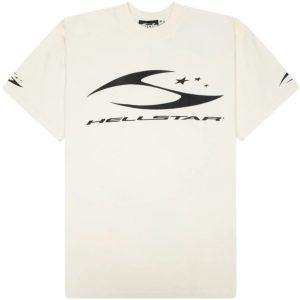 Hellstar H Cursive Logo T shirt White | Fragment Clothing Streetwear