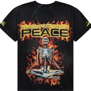 Hellstar Inner Peace Skeleton Tee Black (1) | Fragment Clothing Streetwear