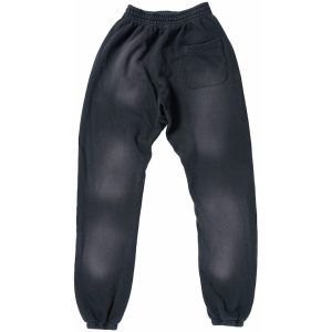 Hellstar No Guts No Glory Closed Elastic Bottom Sweatpants Midnight Dye Black | Fragment Clothing Streetwear - View 2