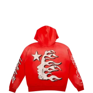 Hellstar Records Graphic Hoodie Sweater | Fragment Clothing Streetwear - View 2
