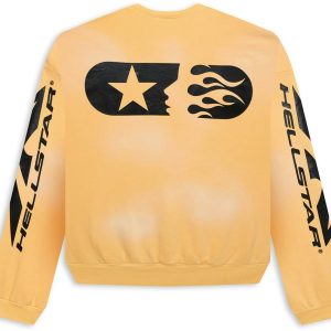 Hellstar Sports Crewneck Yellow | Fragment Clothing Streetwear - View 2