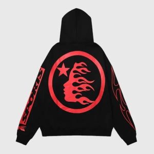 Hellstar Sports Future Flame Black Tracksuit | Fragment Clothing Streetwear - View 2