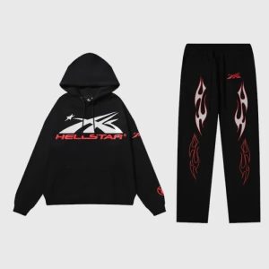 Hellstar Sports Tracksuit Black Red | Fragment Clothing Streetwear