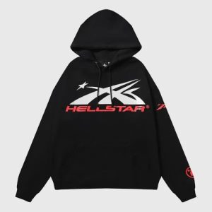 Hellstar Black And Red Sports Tracksuit | Fragment Clothing Streetwear - View 2