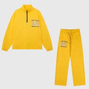 Hellstar Sports Tracksuit In Yellow (1) | Fragment Clothing Streetwear