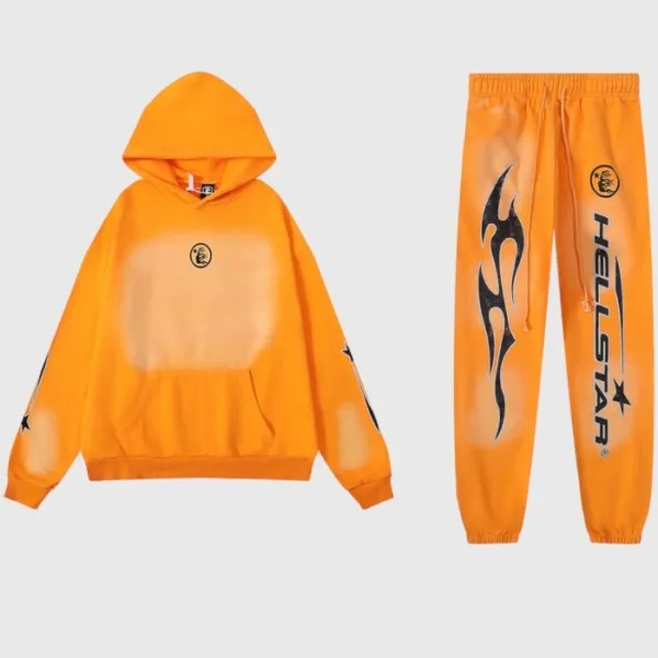 Hellstar Tracksuit In Fire Orange Dye (1) Hellstar Tracksuit In Fire Orange Dye (1) | Fragment Clothing Streetwear