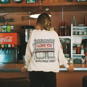 Diner Crew Neck in Cream