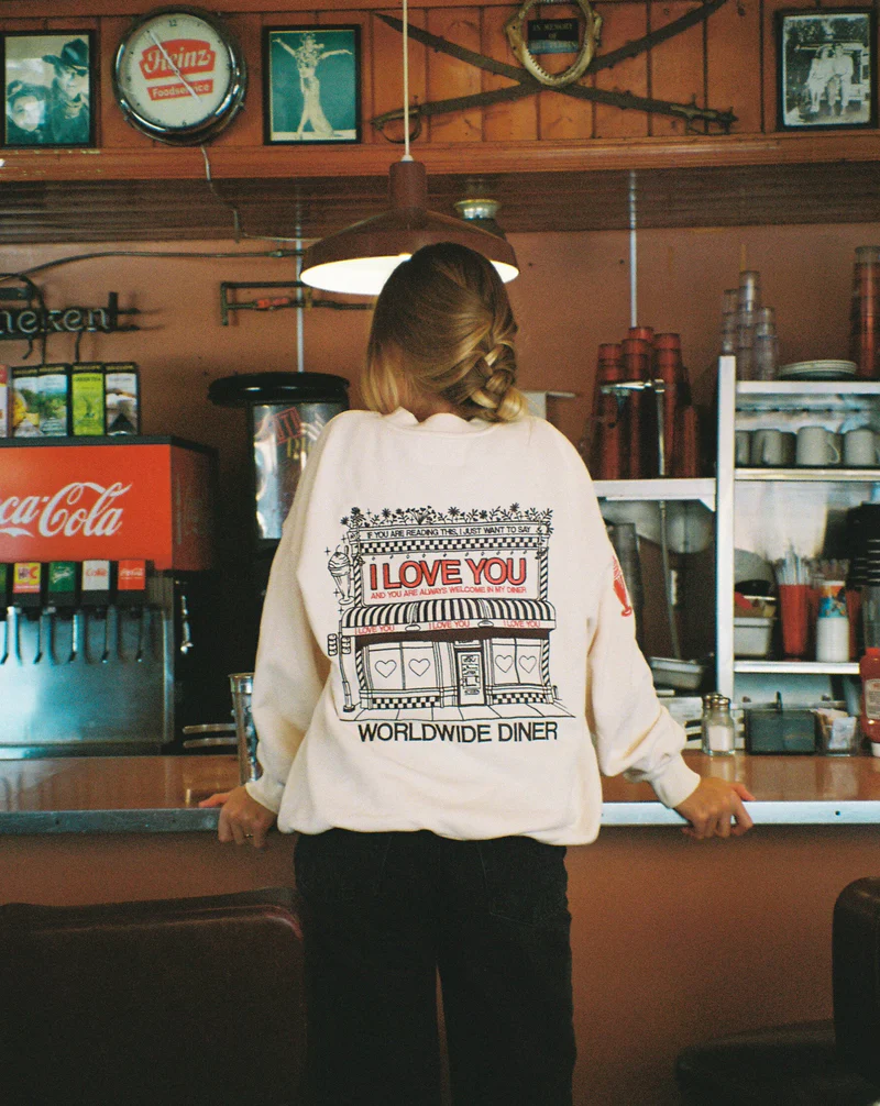Diner Crew Neck in Cream Diner Crew Neck in Cream