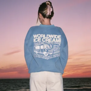 Ice Cream Crew Neck in Blue
