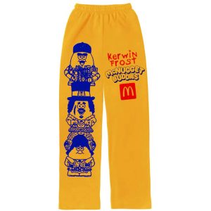 Kerwin Frost x McDonalds Mcnugget Buddies Wide Leg Sweatpants Gold | Fragment Clothing Streetwear