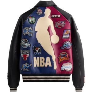 Kith AVIREX NBA All-Star Bomber Jacket Black/Multicolor | Fragment Clothing - View 2