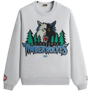 Kith NBA All Star Minnesota Timberwolves Nelson Crewneck Light Heather Grey (1) | Fragment Clothing