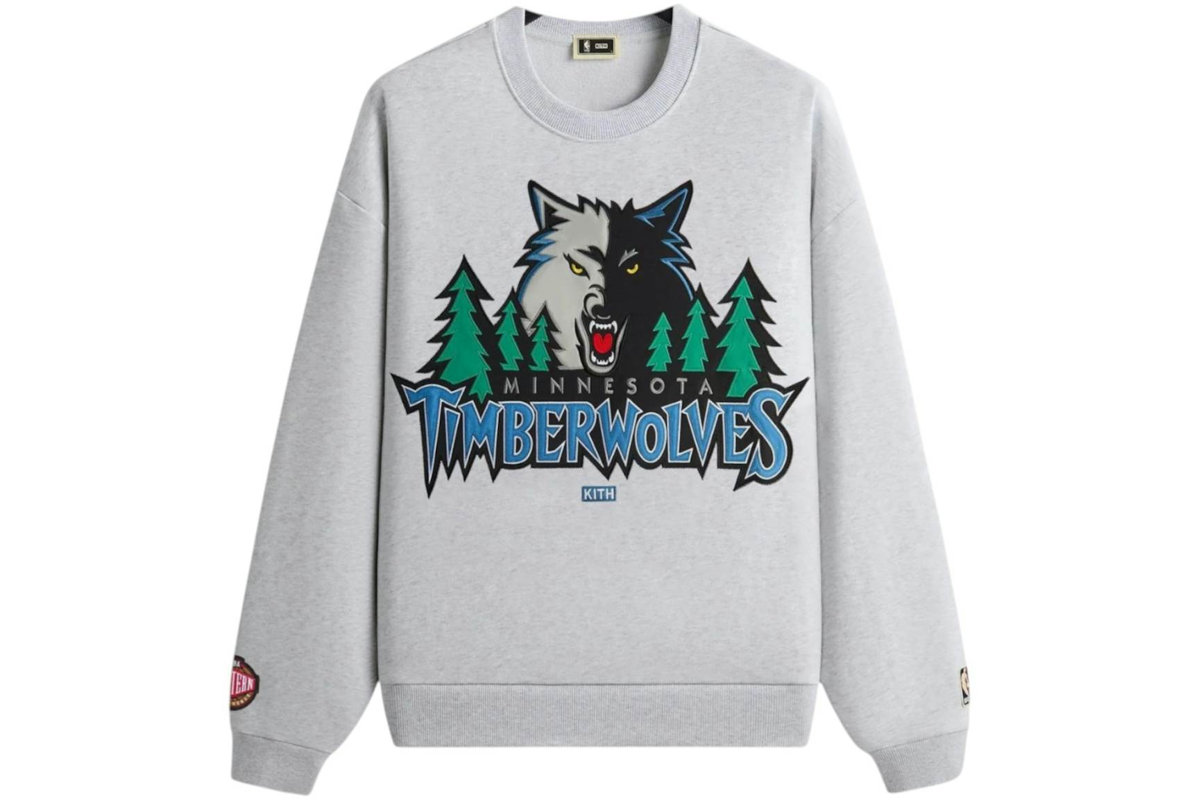 Kith NBA All-Star Minnesota Timberwolves Nelson Crewneck Light Heather Grey (1) Kith NBA All Star Minnesota Timberwolves Nelson Crewneck Light Heather Grey (1) | Fragment Clothing