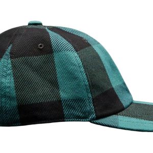 Moncler Hiroshi Fujiwara x Fragment Plaid Baseball Cap BlackGreen (3) | Fragment Clothing Streetwear