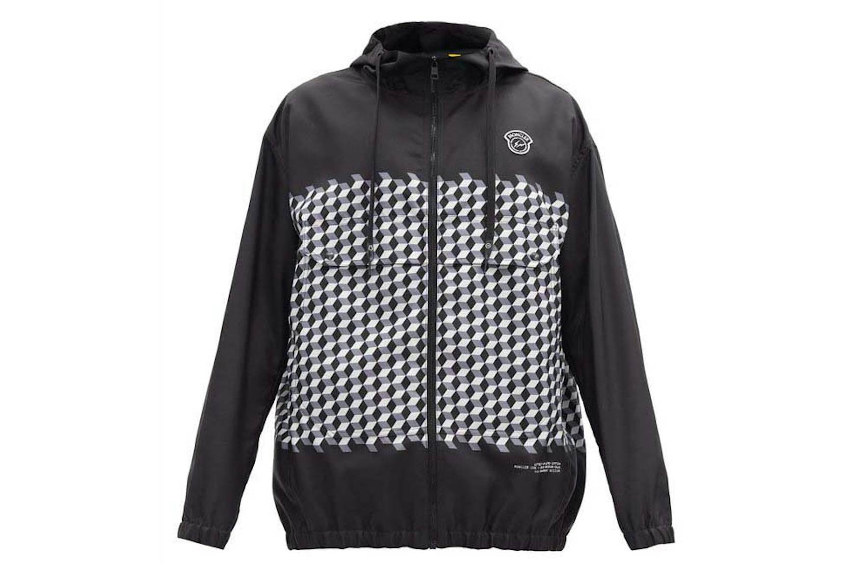Moncler-x-Fragment-Kaplan-Hooded-Tile-Print-Windbreaker-Black Moncler x Fragment Kaplan Hooded Tile Print Windbreaker Black | Fragment Clothing Streetwear