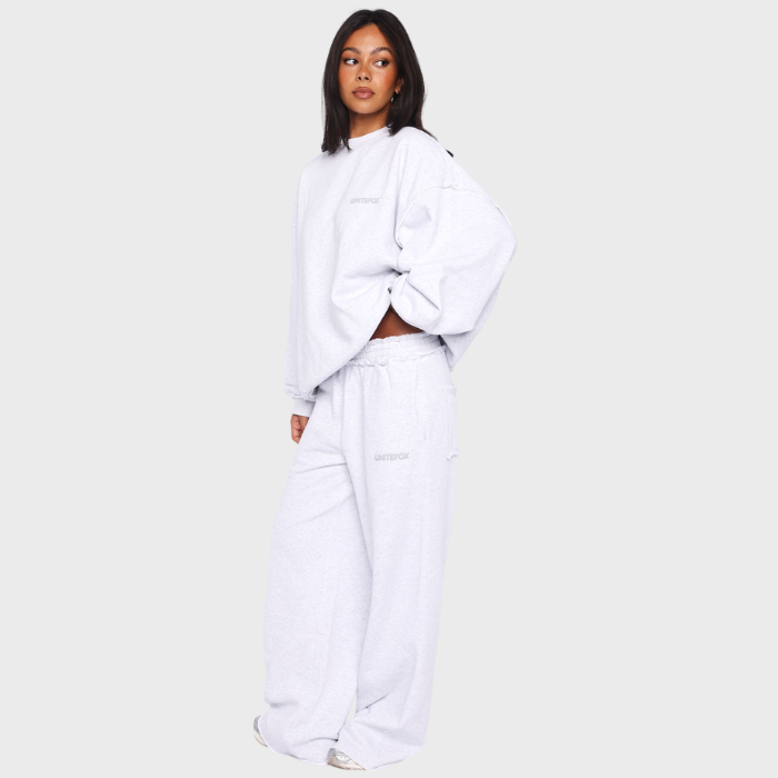 On My Own Terms Wide Leg Sweatpants Grey Marle (2) On My Own Terms Wide Leg Sweatpants Grey Marle (2) | Fragment Clothing Streetwear