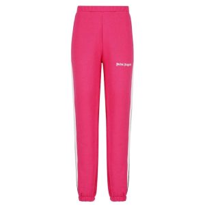 Palm Angels Logo Printed High Waist Pants Pink | Fragment Clothing