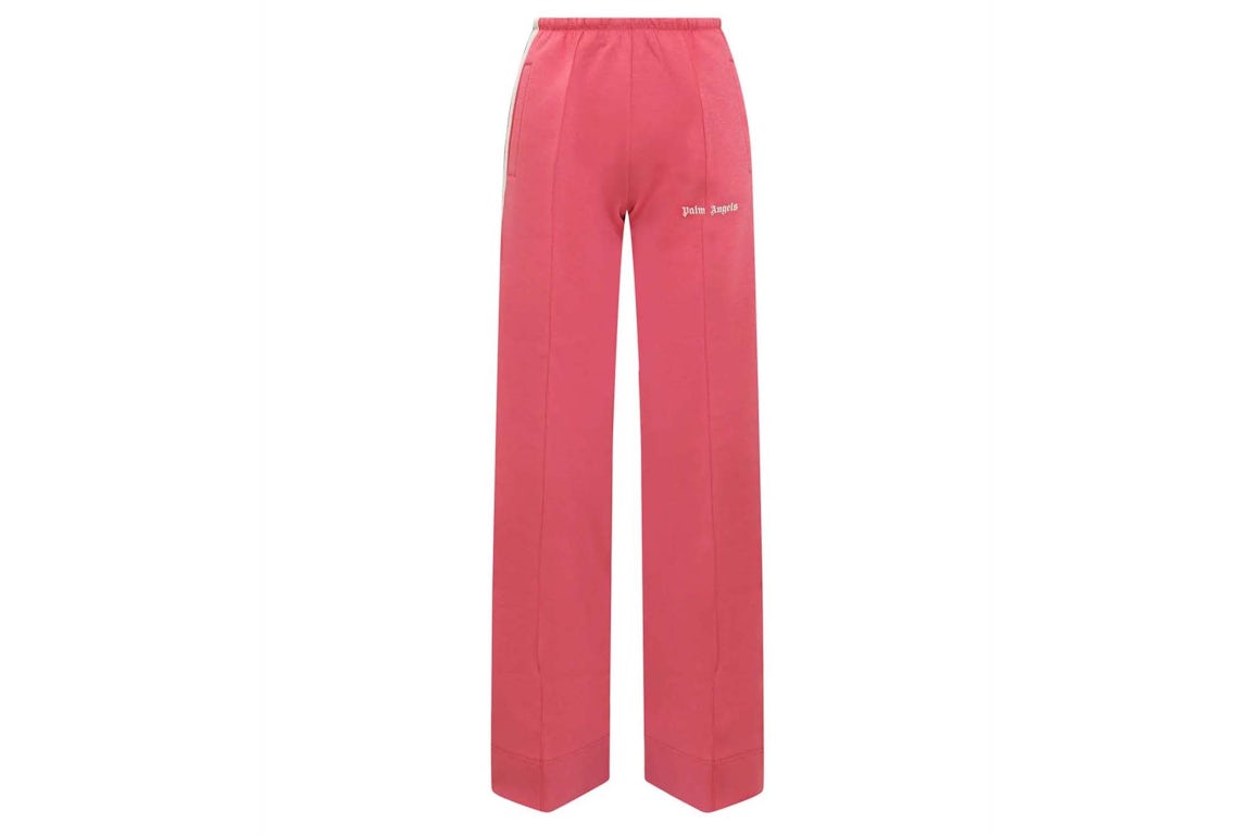 Palm-Angels-Logo-Printed-Side-Stripe-Pants-Pink Palm Angels Logo Printed Side Stripe Pants Pink | Fragment Clothing