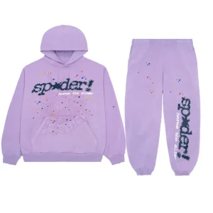 Sp5der Acai Tracksuit Purple (1) | Fragment Clothing Streetwear