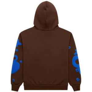 Sp5der Beluga Hoodie Brown | Fragment Clothing Streetwear - View 2
