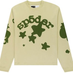 Sp5der Beluga Longsleeve Tan (1) | Fragment Clothing Streetwear