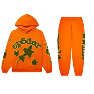 Sp5der Beluga Tracksuit Orange (1) | Fragment Clothing Streetwear