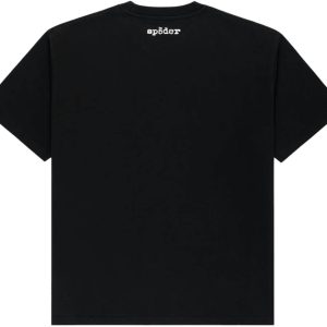 Sp5der Diffused Collegiate Tee Black | Fragment Clothing Streetwear - View 2