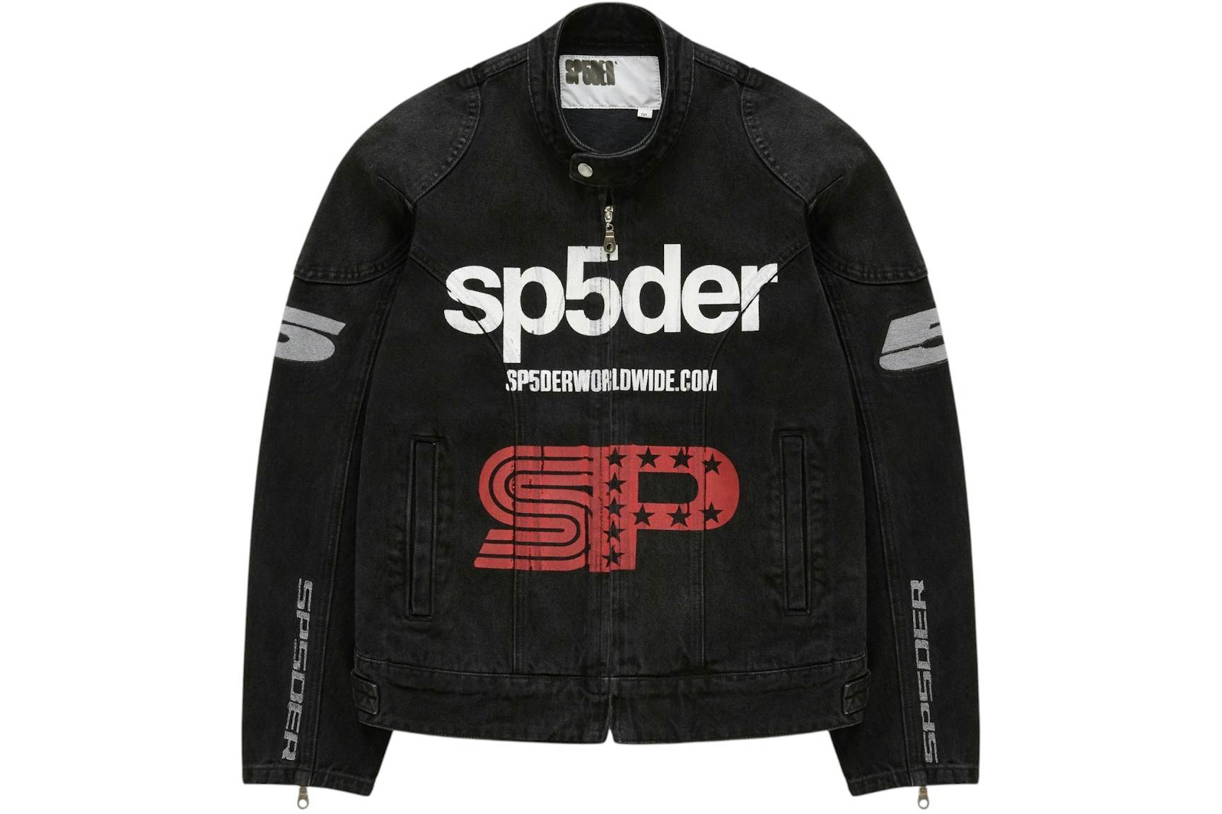 Sp5der Motorsport Denim Jacket Black Sp5der Motorsport Denim Jacket Black