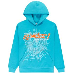 Sp5der Punk V2 Hoodie Cyan | Fragment Clothing Streetwear