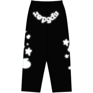 Sp5der Reflective Beluga Sweatpant Black | Fragment Clothing Streetwear - View 2