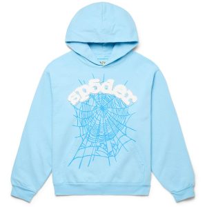 Sp5der Web Hoodie Sky Blue