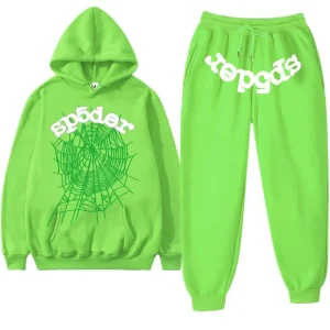 Sp5der Web Tracksuit SlimeGreen (1) | Fragment Clothing Streetwear