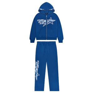 TS Star Rhinestone Tracksuit - Blue