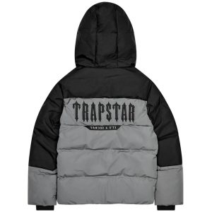 Trapstar Decoded Puffer Jacket (FW23) Grey | Fragment Clothing Streetwear - View 2