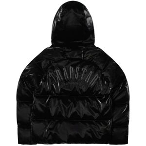 Trapstar Irongate Arch Puffer Jacket (FW23) Gloss Black (1) | Fragment Clothing Streetwear