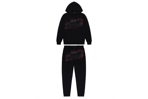 Trapstar Shooters Hoodie Tracksuit Black/red Trapstar Shooters Hoodie Tracksuit Black/red
