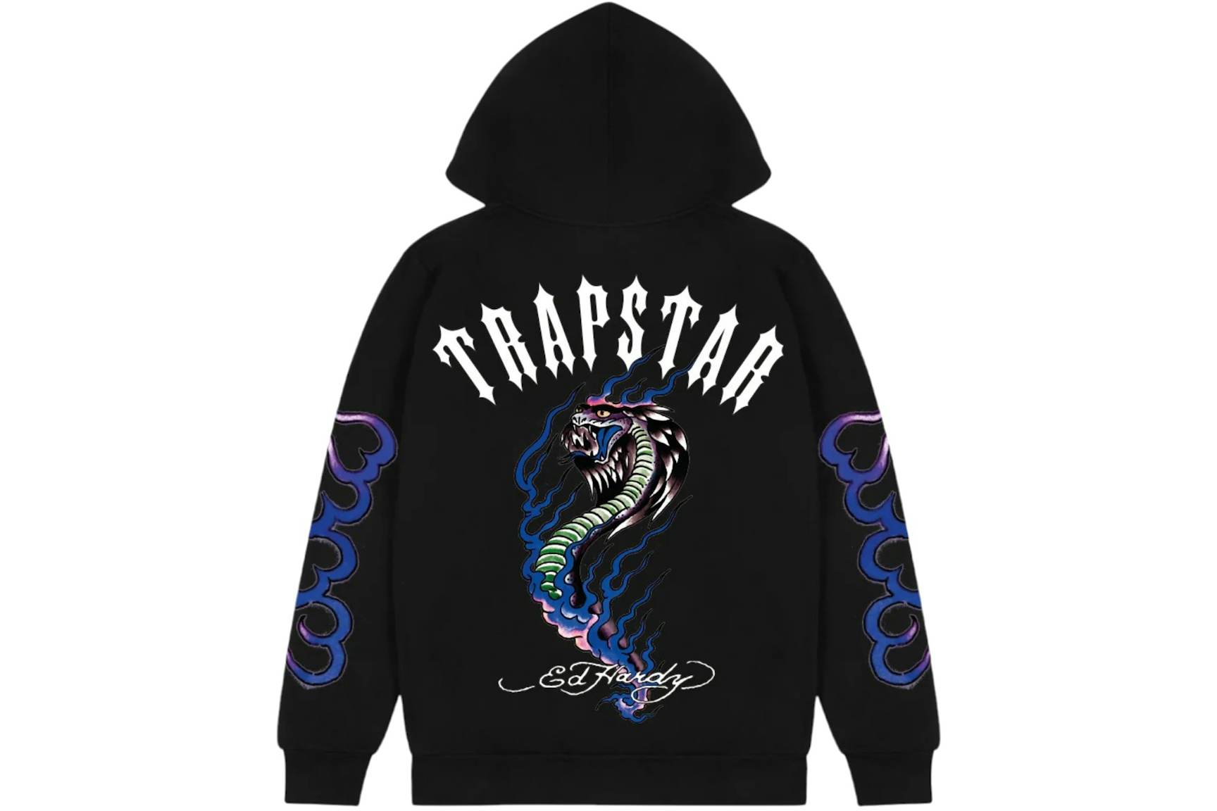 Trapstar x Ed Hardy Flame Snake Hoodie Trapstar x Ed Hardy Flame Snake Hoodie | Fragment Clothing Streetwear