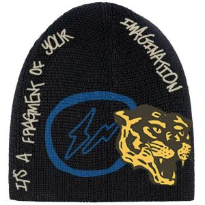 Travis Scott Cactus Jack For Fragment Imagination Beanie Black | Fragment Clothing Streetwear