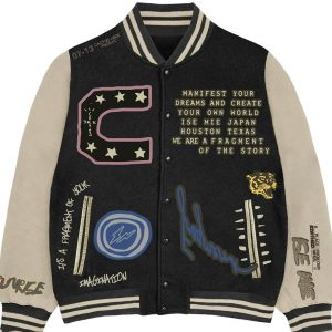 Travis Scott Cactus Jack For Fragment Manifest Letterman Jacket | Fragment Clothing Streetwear