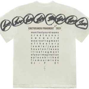 Travis Scott Cactus Jack For Fragment Manifest T-shirt White | Fragment Clothing Streetwear - View 2