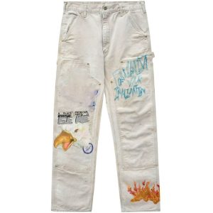Travis Scott Cactus Jack For Fragment Painters Imagination Pant White | Fragment Clothing Streetwear
