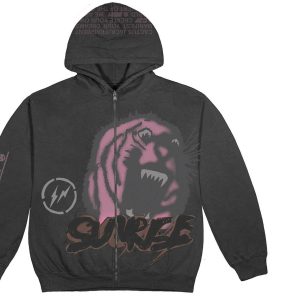Travis Scott Cactus Jack For Fragment Sunrise Zip Up Hoodie Black (1) | Fragment Clothing Streetwear