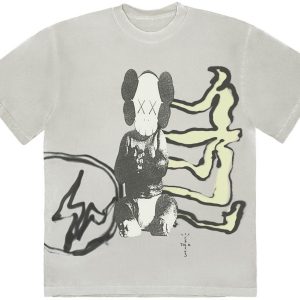 Travis Scott Cactus Jack Kaws For Fragment Tee Grey | Fragment Clothing Streetwear