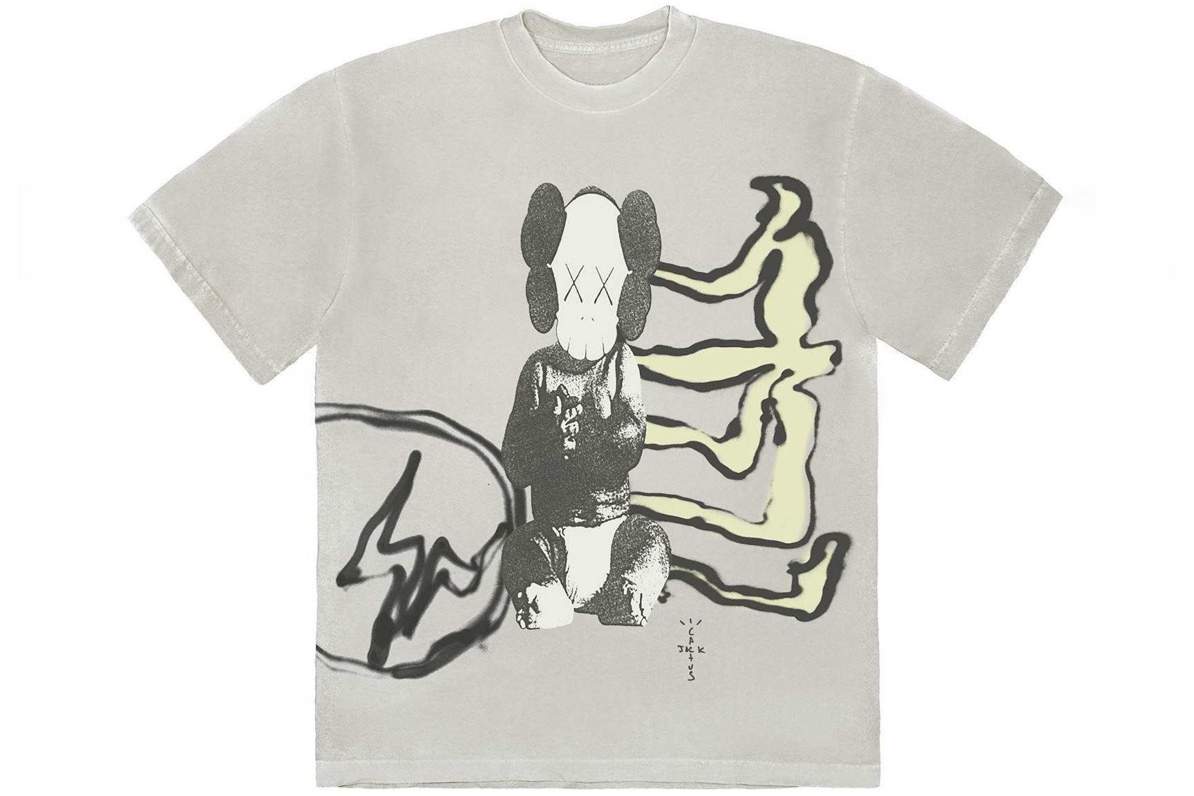 Travis-Scott-Cactus-Jack-Kaws-For-Fragment-Tee-Grey Travis Scott Cactus Jack Kaws For Fragment Tee Grey | Fragment Clothing Streetwear